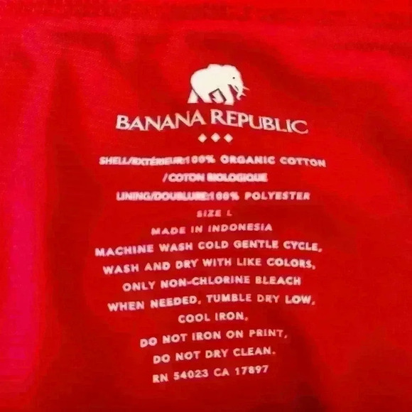 BANANA REPUBLIC FACTORY- lined red/orange skirt. Size Large - Picture 3 of 8